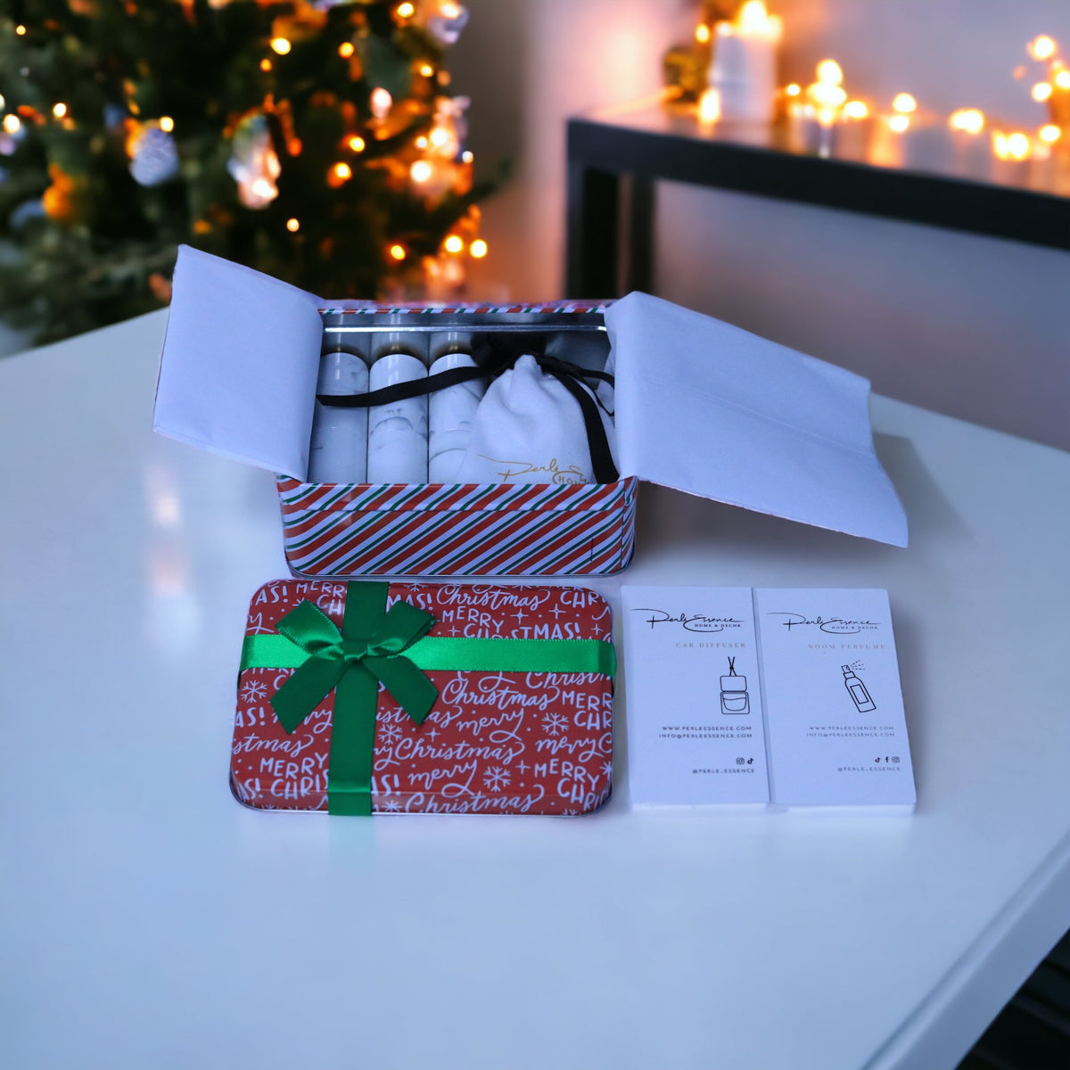 Seasonal Holiday Gift Set 2 (3 Travel Perfumes, 1 Car Diffuser)